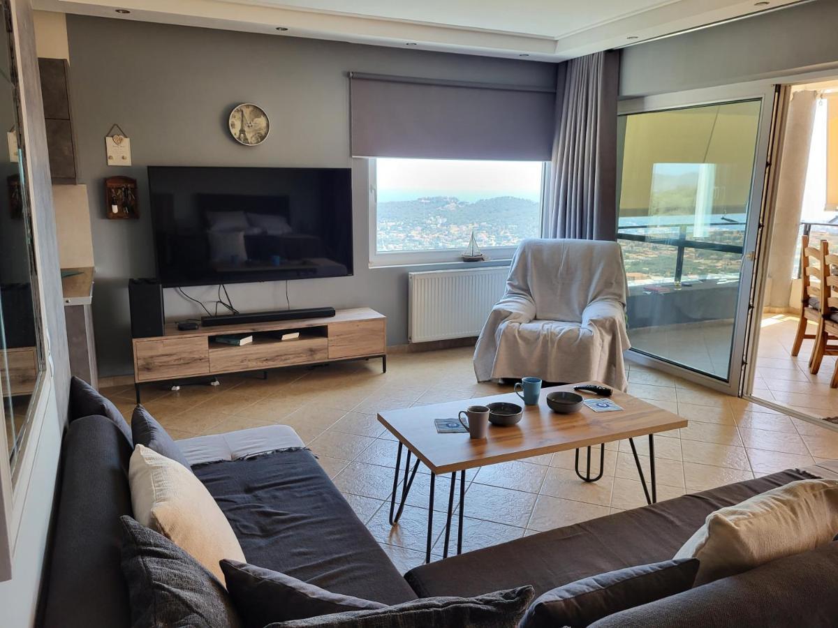 "Stergiou Luxury Apartment 2Nd Floor" Με Κοινη Πισινα Saronida Exterior photo