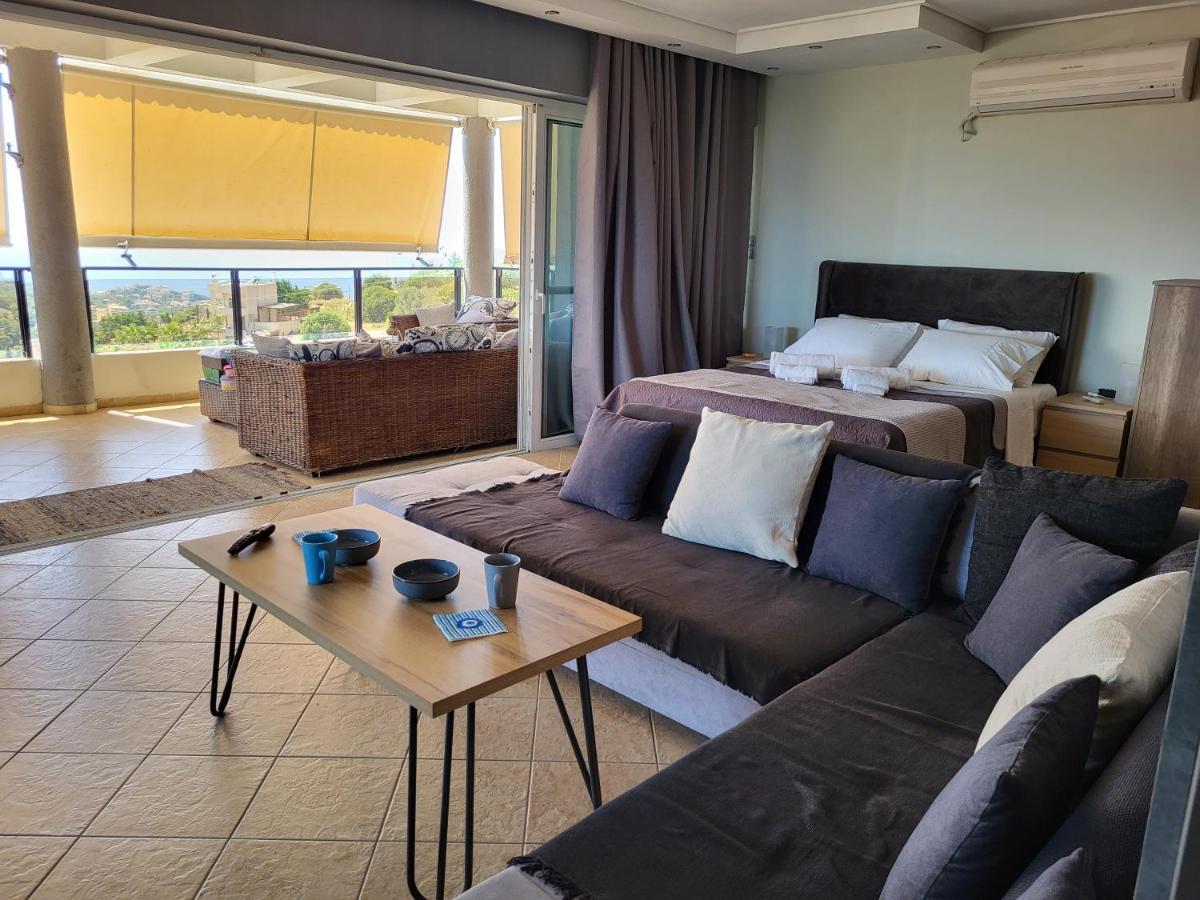 "Stergiou Luxury Apartment 2Nd Floor" Με Κοινη Πισινα Saronida Exterior photo